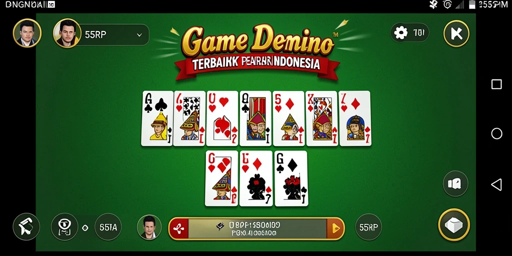 Tampilan gameplay Domino seru dan interaktif di 55RP.