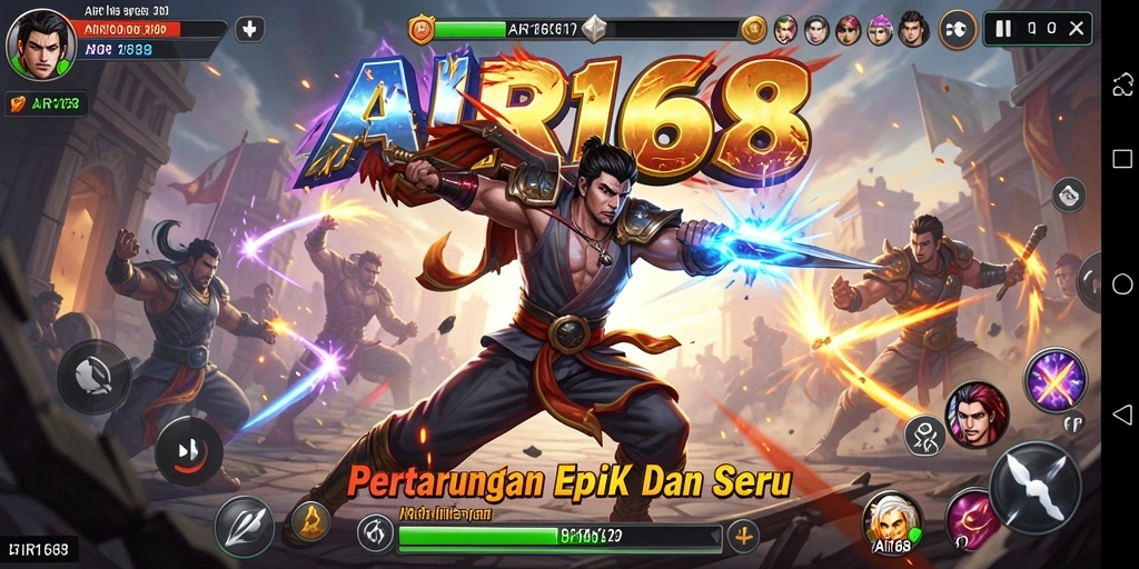 Gameplay aksi yang mendebarkan dari AIR168 dalam pertarungan Fighting.