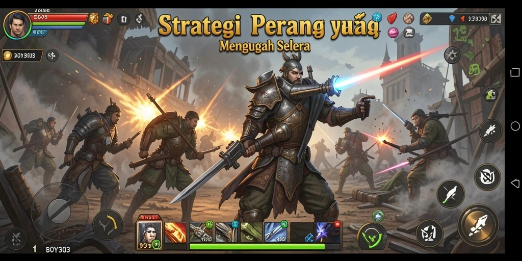 Tampilan screenshot gameplay strategi yang mendalam dan seru.