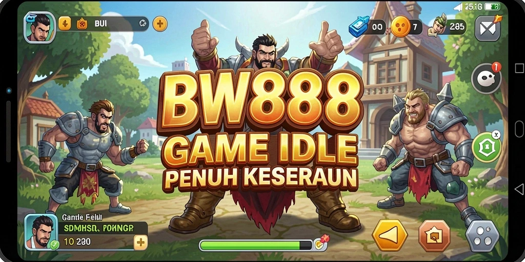 Screenshot gameplay BW888 yang menunjukkan aksi membangun kerajaan Idle.