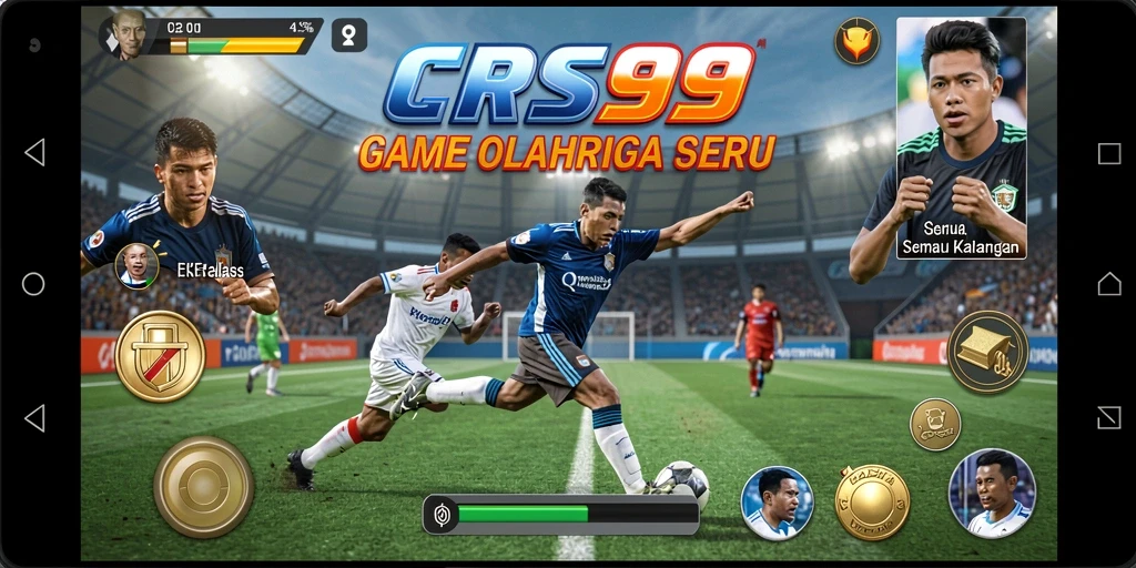 Tampilan menakjubkan dari gameplay CRS99 saat pertandingan berlangsung.