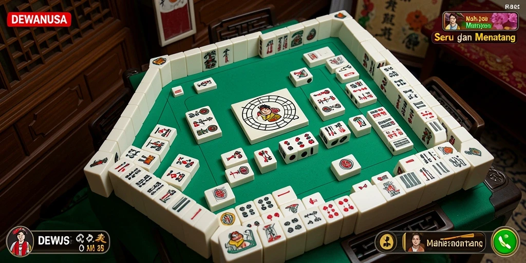 Screenshot DEWANUSA menampilkan gameplay Mahjong yang seru dan menarik.