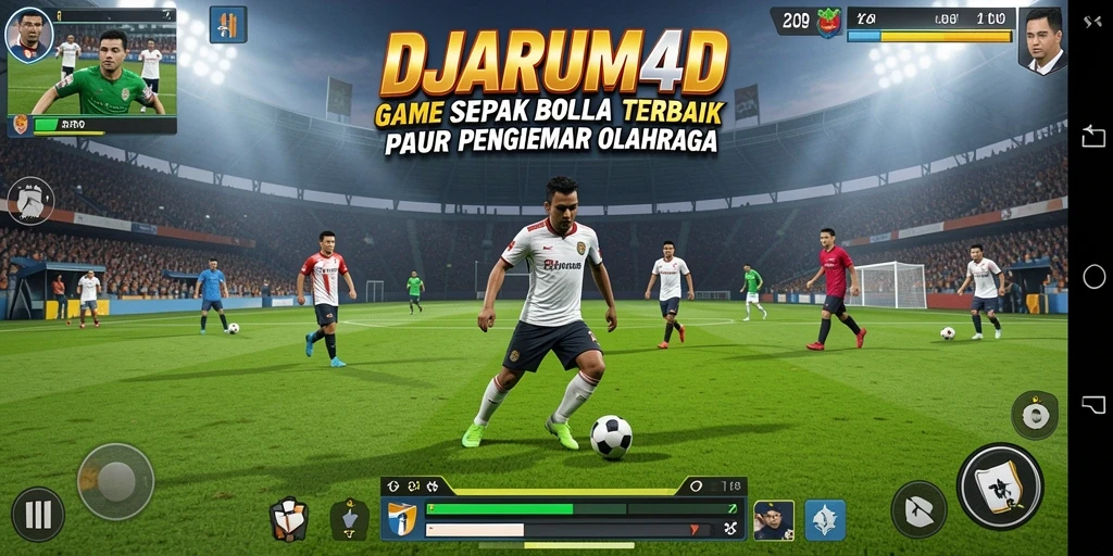 Tampilan gameplay <strong>DJARUM4D</strong> yang seru dengan aksi sepak bola intens.