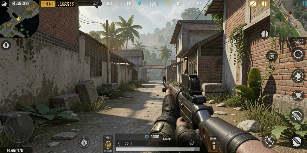 Tangkapan layar menunjukkan momen intens dalam gameplay ELANG178 dengan visual memukau.