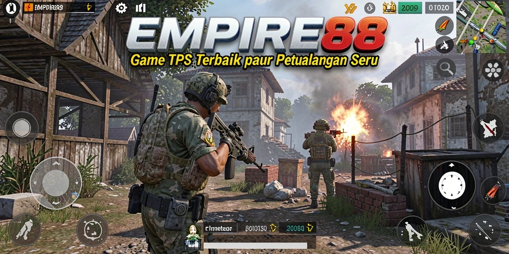 Screenshot gameplay intens dari EMPIRE88 dalam aksi TPS.