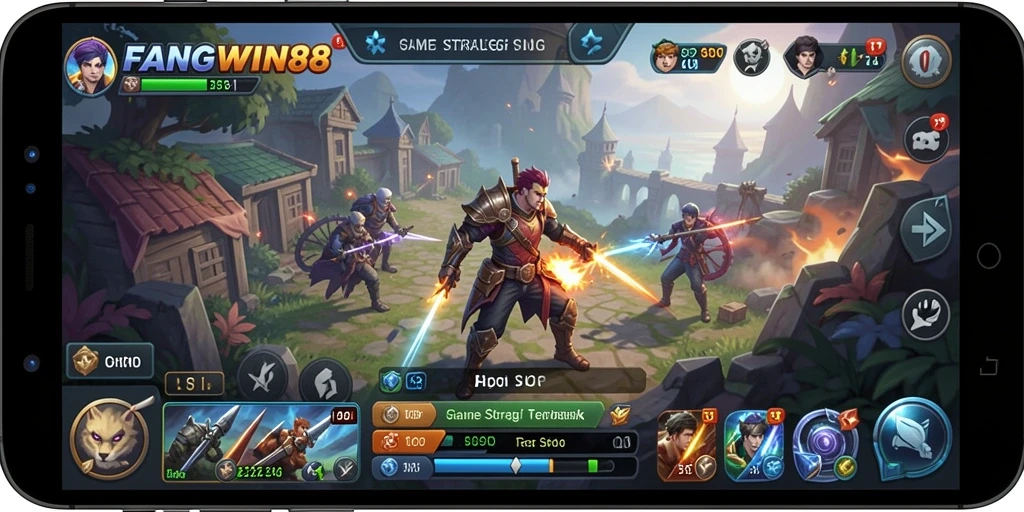 Tampilan menarik dari gameplay yang mendebarkan di FANGWIN88.