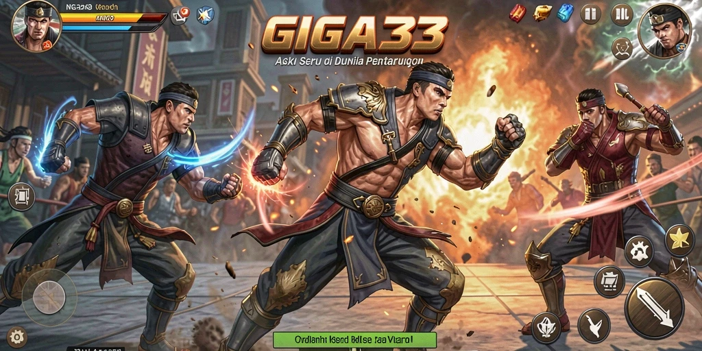 Gameplay mendebarkan GIGA33 dengan pertarungan epik berskala besar.