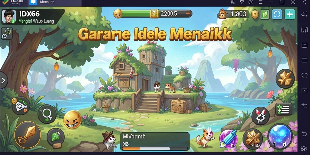 Tampilan gameplay menarik dari IDX66 dengan mekanisme Idle yang halus.