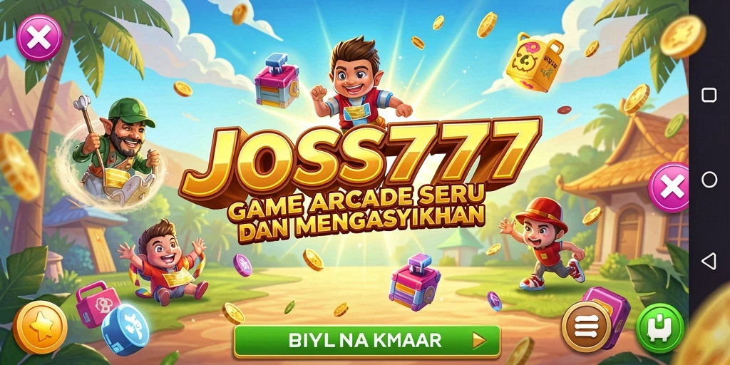 Tangkapan layar JOSS777 menunjukkan momen mendebarkan saat gameplay Arcade.