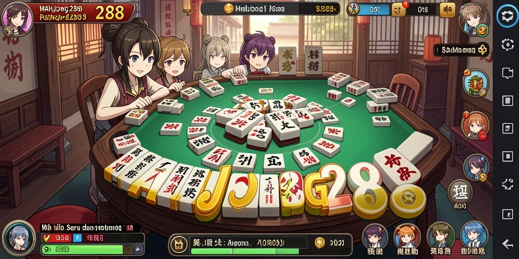 Screenshot gameplay MAHJONG288 dengan karakter Anime yang menawan.