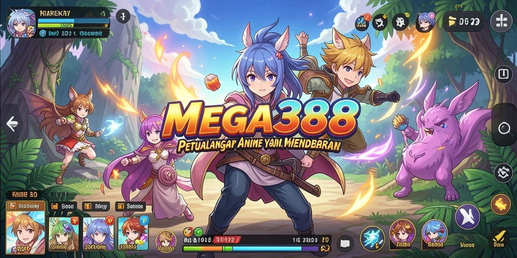 Tampilan mendebarkan dalam gameplay MEGA388 yang penuh warna.
