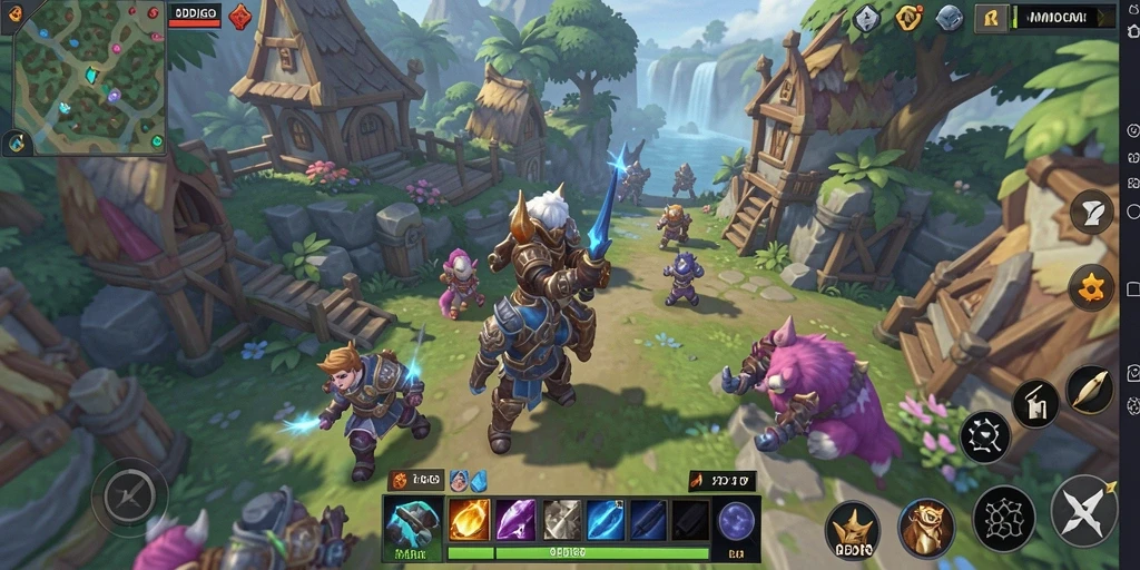 Screenshot ODDIGO menampilkan aksi pertempuran seru di dunia MMORPG.