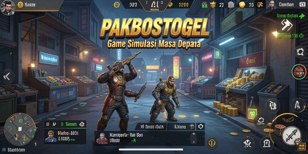 Screenshot gameplay PAKBOSTOGEL menampilkan dunia simulasi yang memukau.