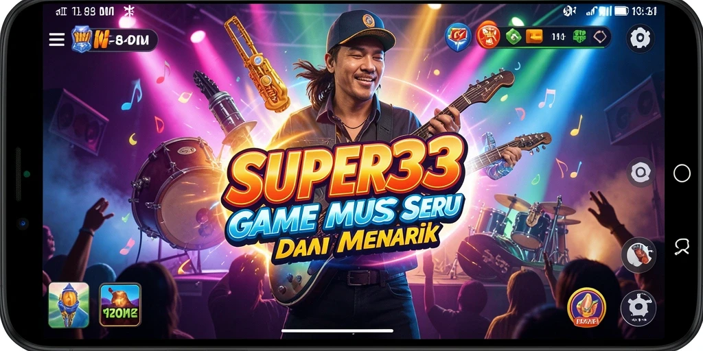 Tampilan gameplay SUPER33 dengan efek visual menakjubkan.
