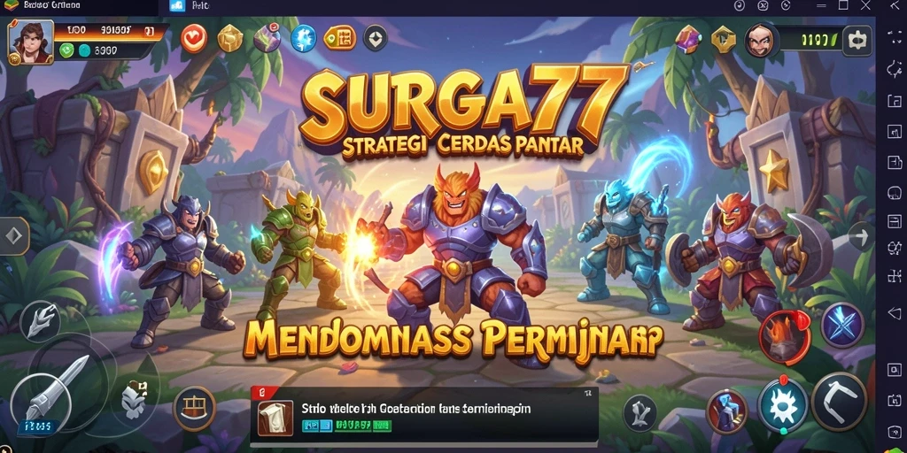 Tangkapan layar dari gameplay SURGA77 menampilkan pertempuran strategi yang seru.