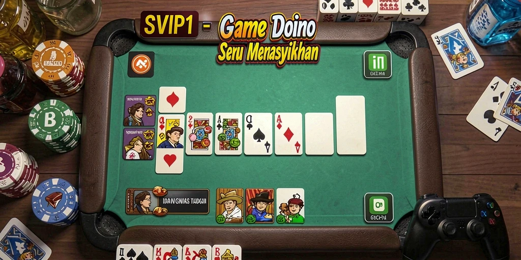 Screenshot gameplay <strong>SVIP1</strong> yang menampilkan aksi seru di meja Domino.
