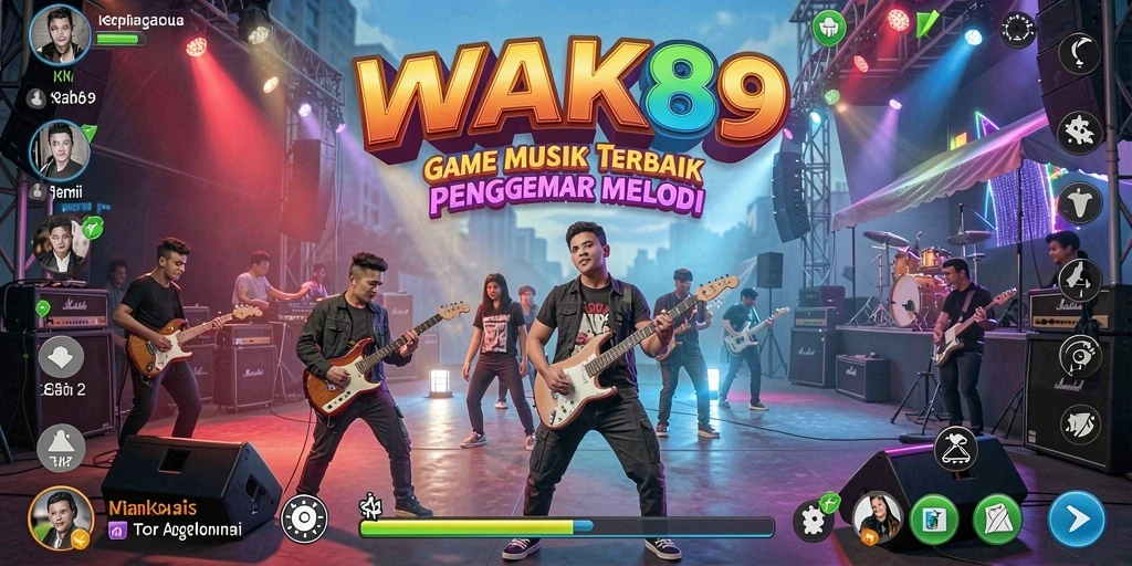Tampilan gameplay WAK89 dengan efek visual menarik dan musik beragam.
